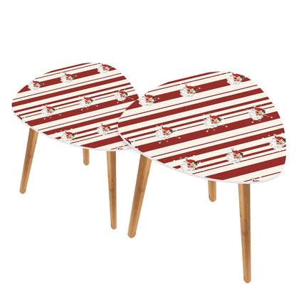 Kate McEnroe New York Retro Vintage Santa Stripe Christmas Nesting TablesNesting Tables6n8GzejWCH