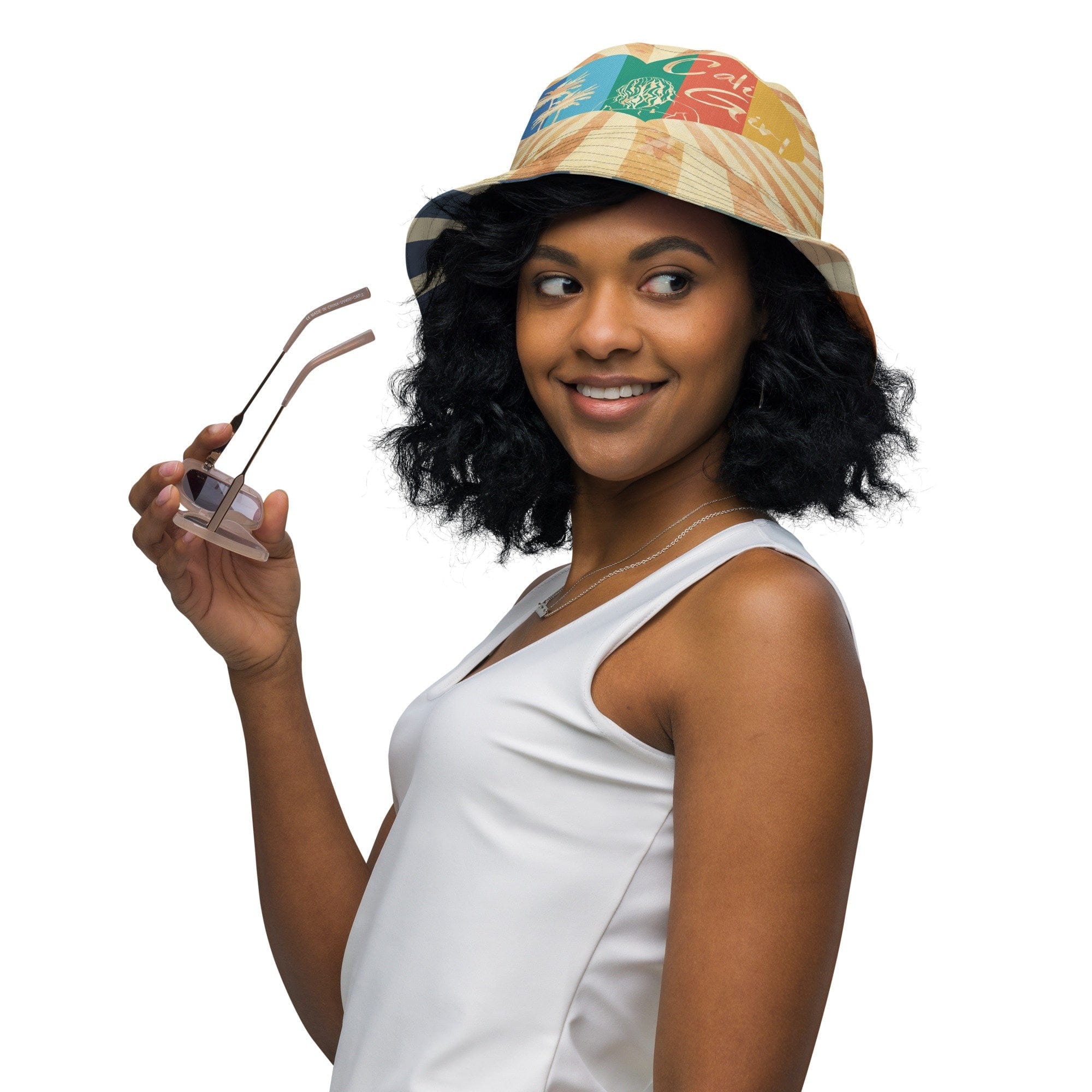 Kate McEnroe New York Retro Vintage Surfer Cali Girl Reversible Bucket HatHats63C761601D07C_16360