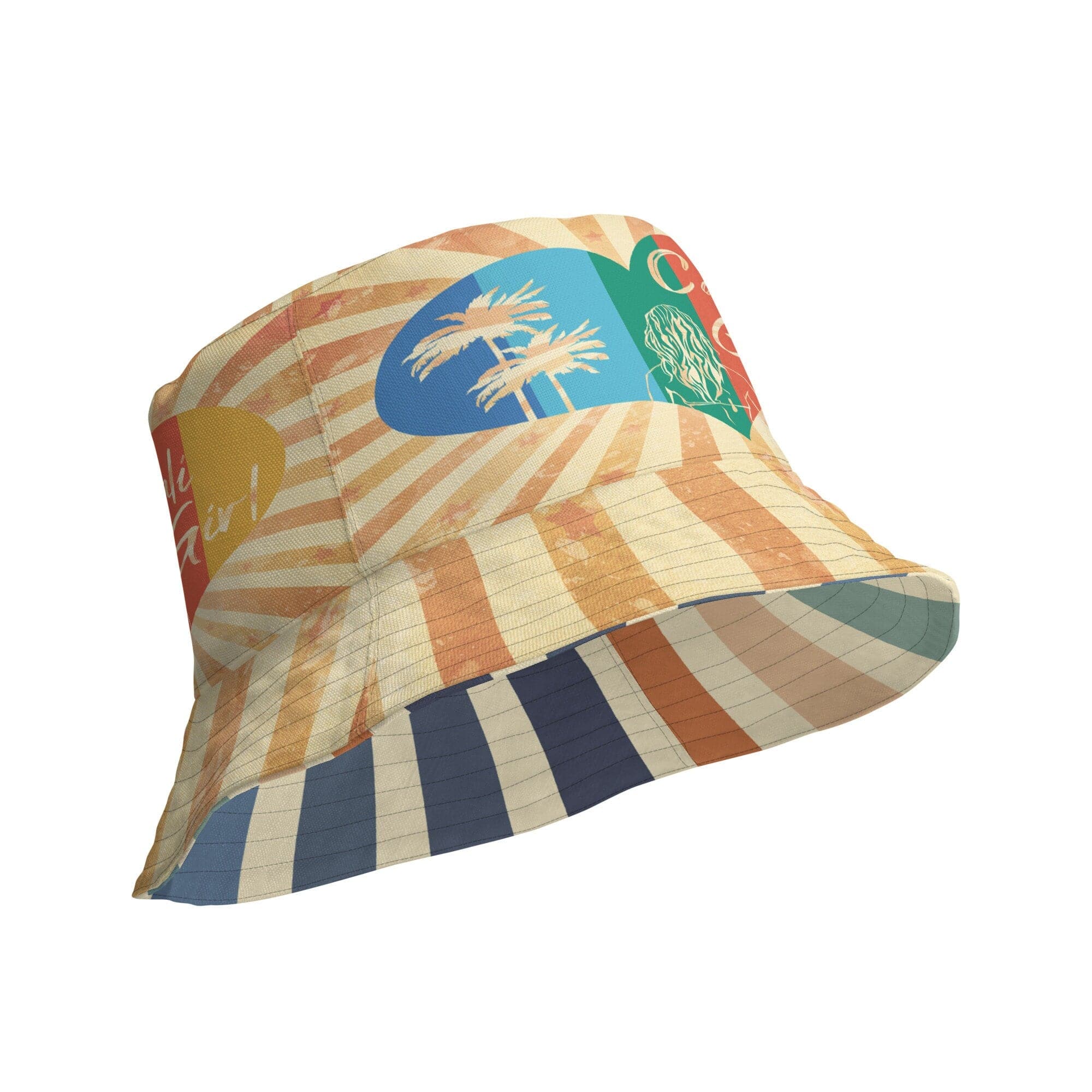 Kate McEnroe New York Retro Vintage Surfer Cali Girl Reversible Bucket HatHats63C761601D07C_16360