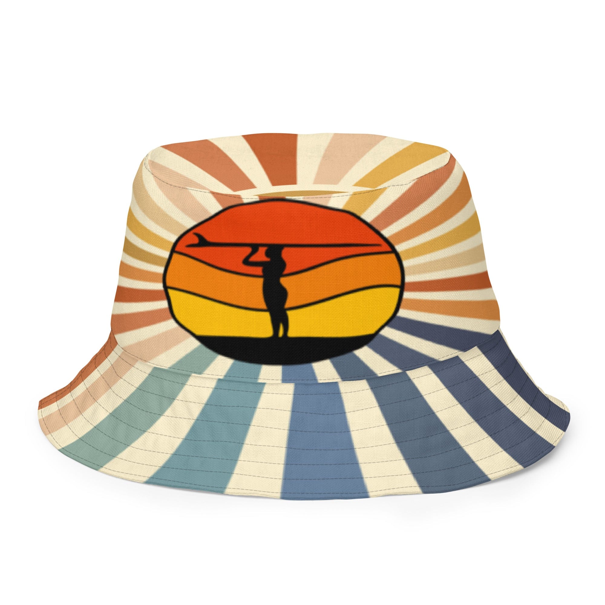 Kate McEnroe New York Retro Vintage Surfer Cali Girl Reversible Bucket HatHats63C761601D07C_16361