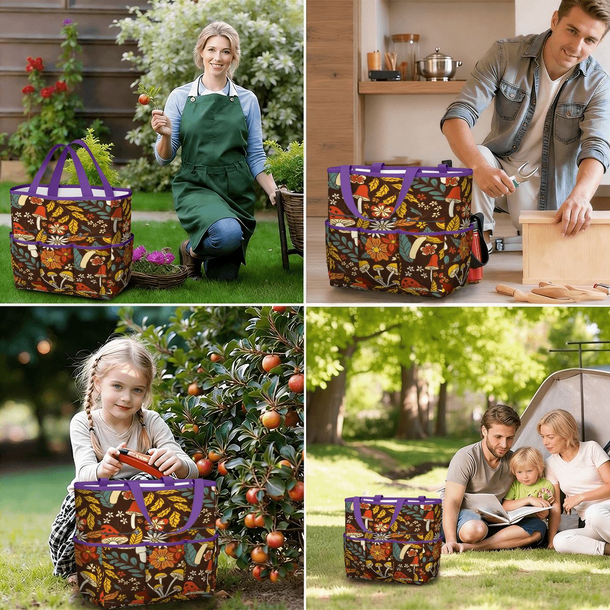 Kate McEnroe New York Retro Woodland Groovy Mushrooms Garden Tool BagGarden Tool Bag4R6nkVtyu1