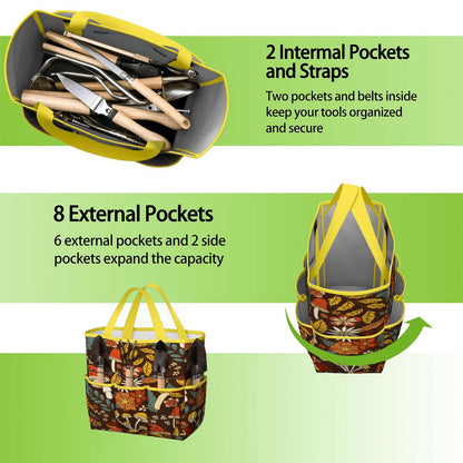 Kate McEnroe New York Retro Woodland Groovy Mushrooms Garden Tool BagGarden Tool Bag4R6nkVtyu1