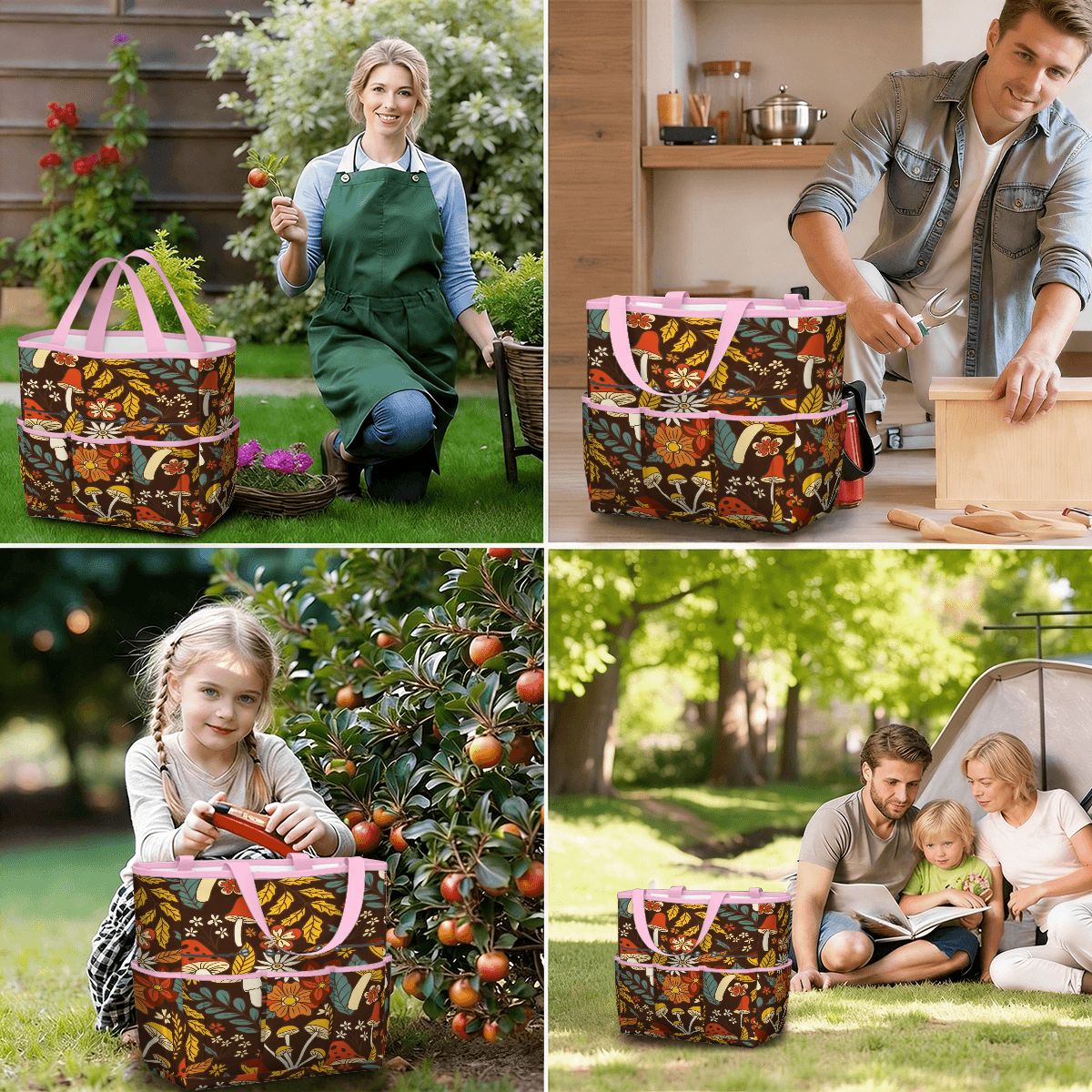 Kate McEnroe New York Retro Woodland Groovy Mushrooms Garden Tool BagGarden Tool Bag4R6nkVtyu1
