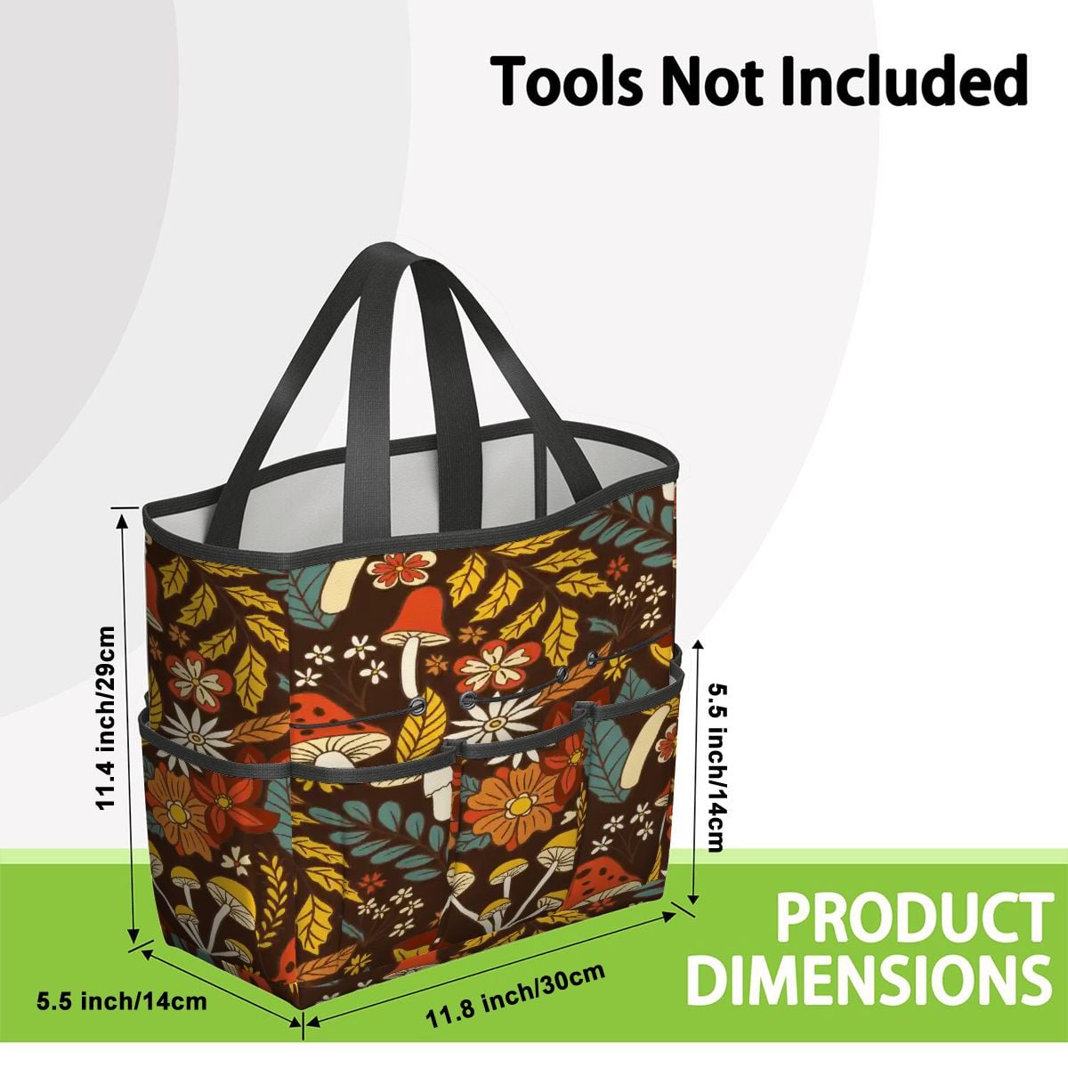 Kate McEnroe New York Retro Woodland Groovy Mushrooms Garden Tool BagGarden Tool BagGxqFfoqcdm
