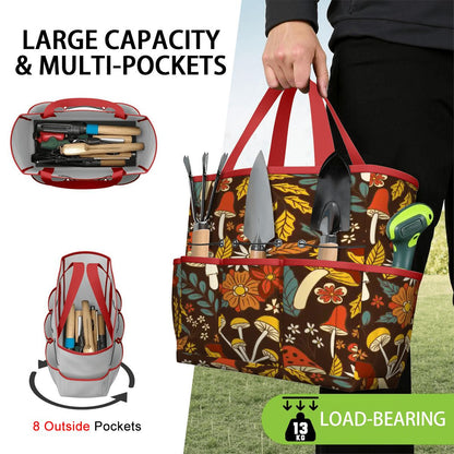 Kate McEnroe New York Retro Woodland Groovy Mushrooms Garden Tool BagGarden Tool BagGxqFfoqcdm