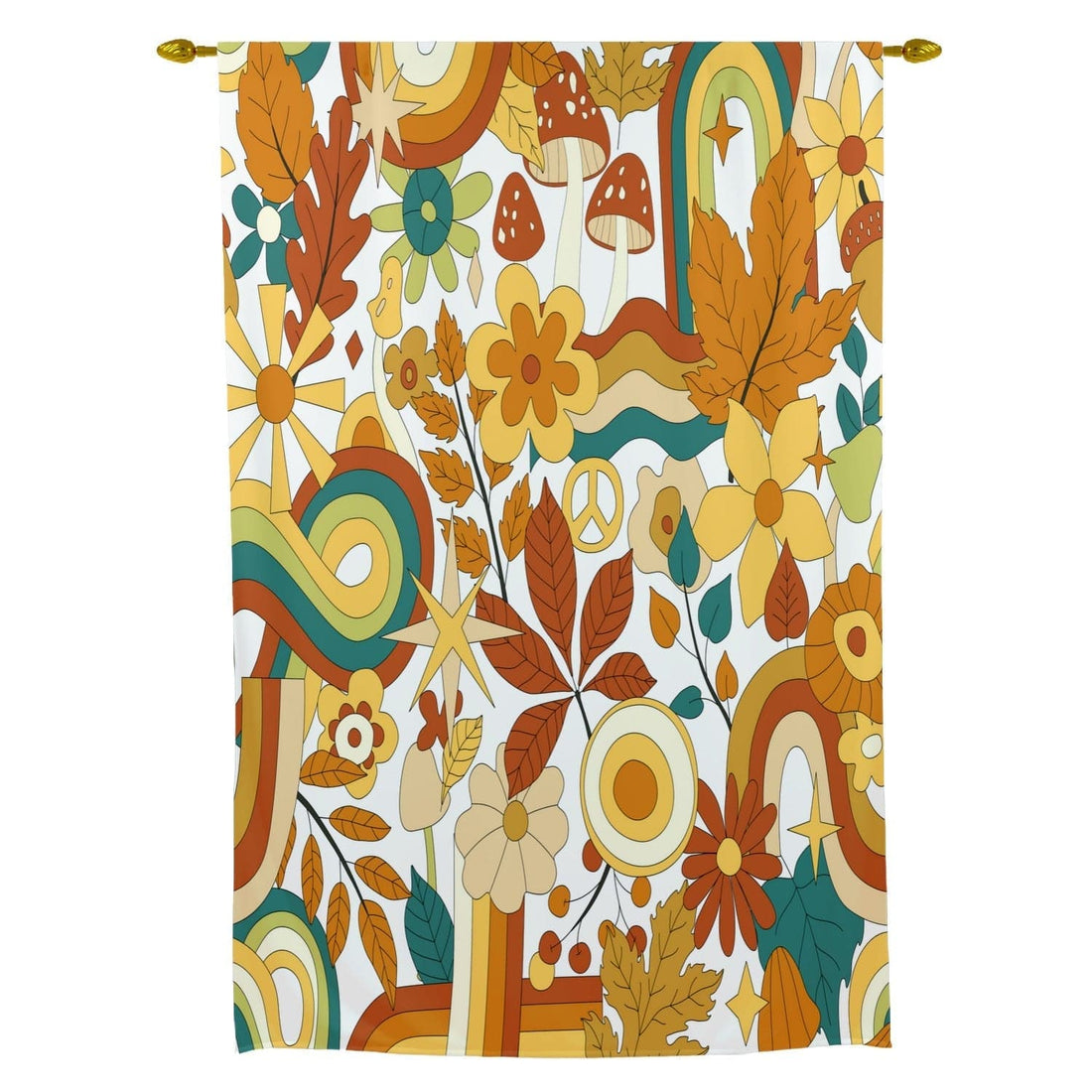 Kate McEnroe New York Roll Up Curtain in 70s Groovy Hippie Retro Mid Century ModernTie - up Curtains55845