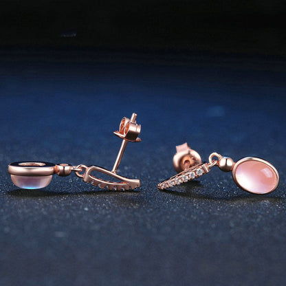 Kate McEnroe New York Rose Gold Pink Crystal Earrings Earrings Pink 217twsi7r00