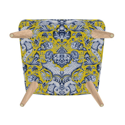 Kate McEnroe New York Royal Azure Damask Accent ChairAccent Chairs2340448