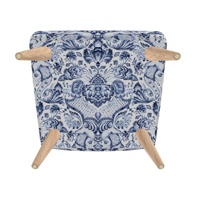 Kate McEnroe New York Royal Azure Damask Accent ChairAccent Chairs2340488