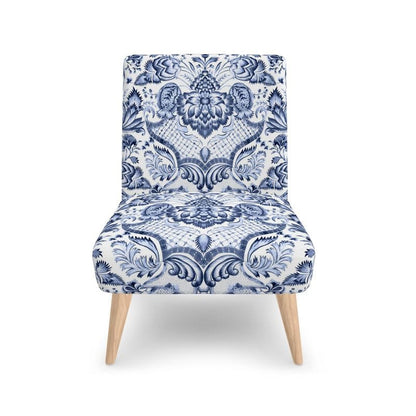 Kate McEnroe New York Royal Azure Damask Accent ChairAccent Chairs2340488