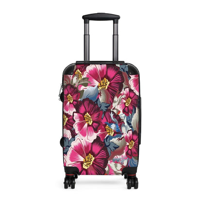 Kate McEnroe New York Rustic Cosmos Flowers &amp; Pink Roses Luggage Set Suitcases