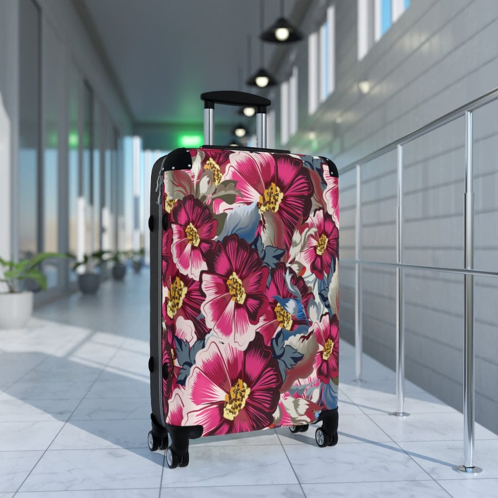 Kate McEnroe New York Rustic Cosmos Flowers &amp; Pink Roses Luggage SetSuitcases18475633971802144566