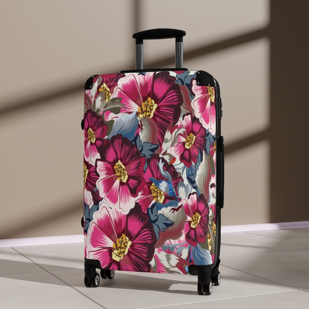 Kate McEnroe New York Rustic Cosmos Flowers &amp; Pink Roses Luggage SetSuitcases18475633971802144566