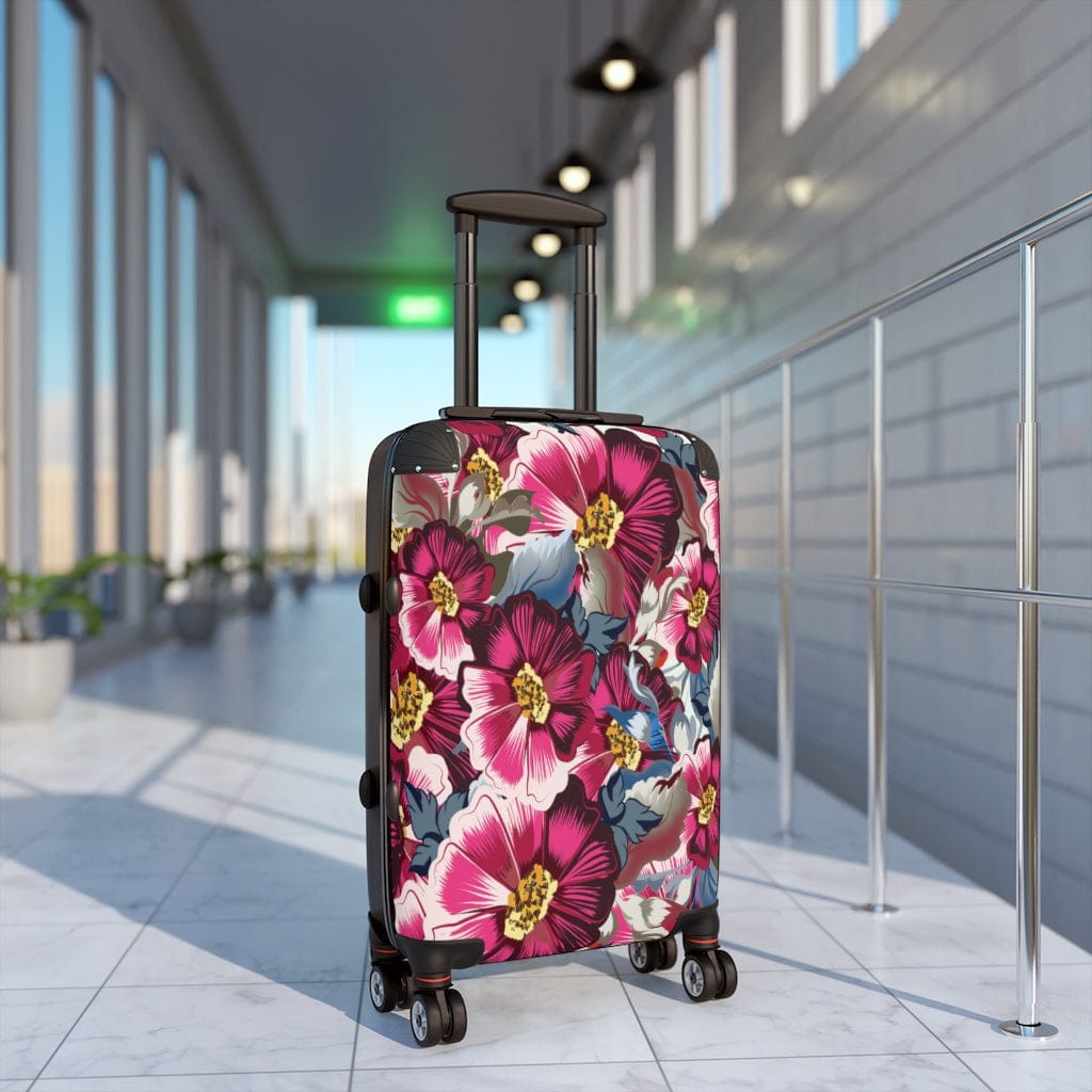 Kate McEnroe New York Rustic Cosmos Flowers &amp; Pink Roses Luggage SetSuitcases63655537679644054558