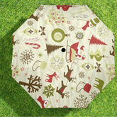 Kate McEnroe New York Santa and Friends Semi - Automatic Foldable UmbrellaUmbrellasD2842160