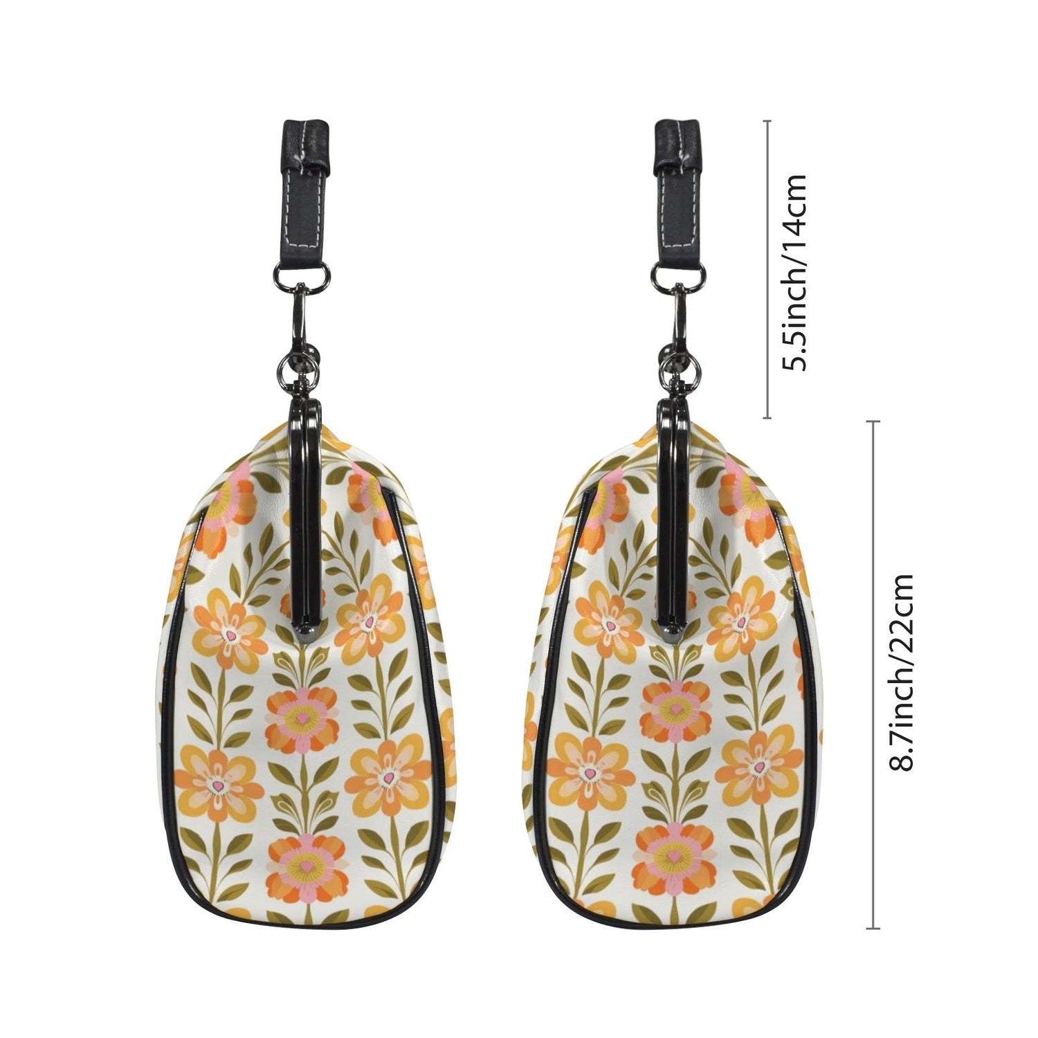 Kate McEnroe New York Scandinavian Danish Floral Kisslock Purse, Retro Mid Mod Shoulder BagCrossbody BagsD3187101