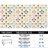 Kate McEnroe New York Scandinavian Danish Floral Mid Century Retro Rectangle TableclothTableclothsD3421891