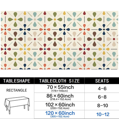 Kate McEnroe New York Scandinavian Danish Floral Mid Century Retro Rectangle TableclothTableclothsD3421891