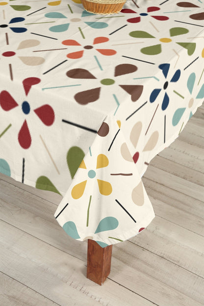 Kate McEnroe New York Scandinavian Danish Floral Tablecloth, Mid Century Modern Dining LinenTableclothsSCF - O66 - P