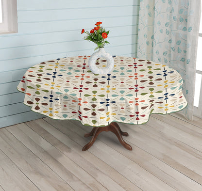 Kate McEnroe New York Scandinavian Danish Floral Tablecloth, Mid Century Modern Dining LinenTableclothsSCF - O66 - P