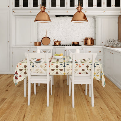 Kate McEnroe New York Scandinavian Danish Floral Tablecloth, Mid Century Modern Dining LinenTableclothsSCF - O66 - S