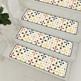 Kate McEnroe New York Scandinavian Danish Flower Stair Treads, Mid Century Modern Retro Non Slip MatStair TreadsynmuBaKjMO