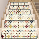 Kate McEnroe New York Scandinavian Danish Flower Stair Treads, Mid Century Modern Retro Non Slip MatStair TreadsynmuBaKjMO