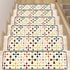 Kate McEnroe New York Scandinavian Danish Flower Stair Treads, Mid Century Modern Retro Non Slip MatStair TreadsynmuBaKjMO