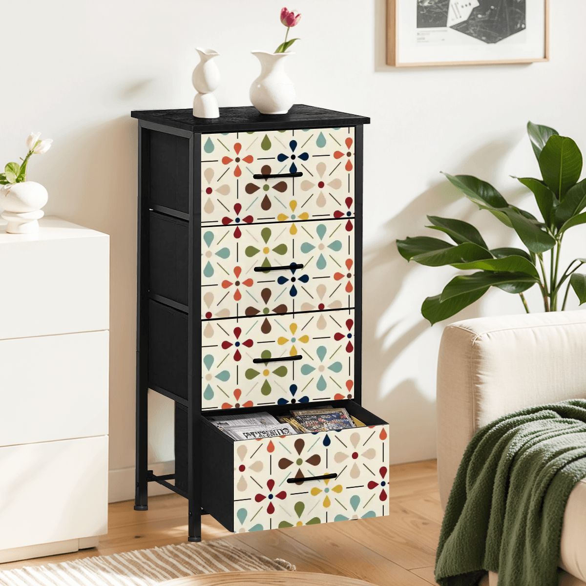 Kate McEnroe New York Scandinavian Danish Mid Century Modern Floral DresserDressersuoYCKIr9DY