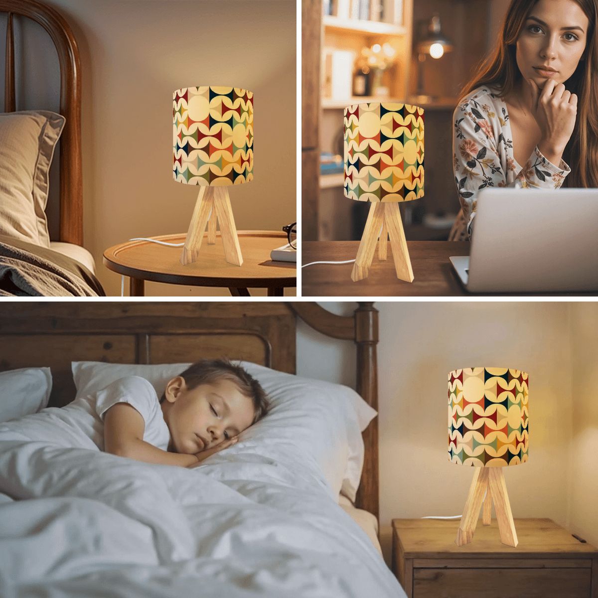 Kate McEnroe New York Scandinavian Danish Mid Century Modern Geometric Tripod Table LampTable Lamps80Hrp8e3Ho