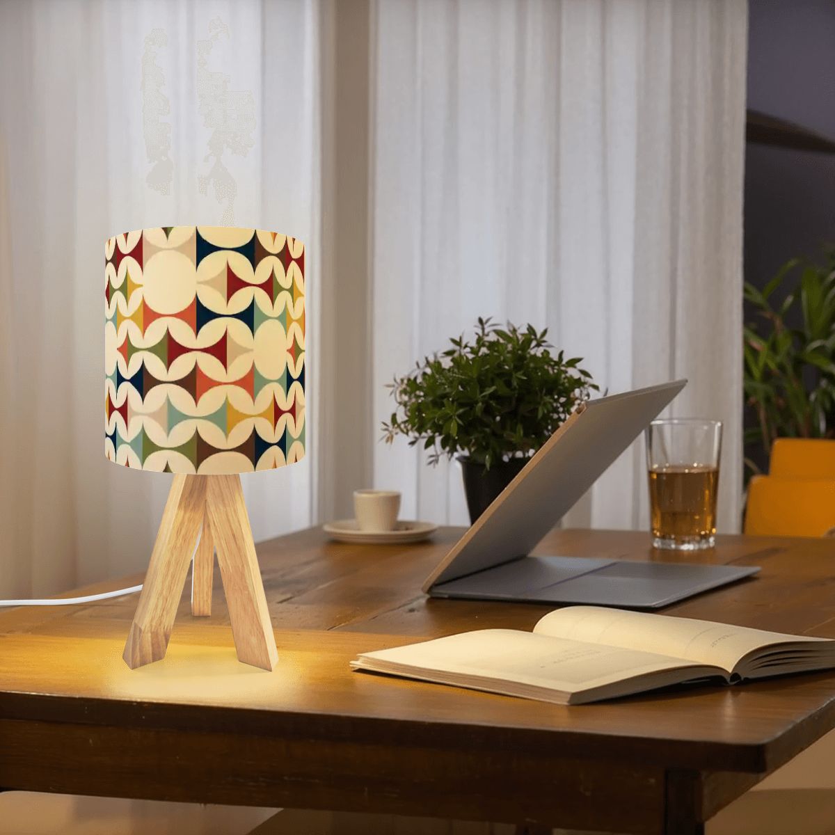 Kate McEnroe New York Scandinavian Danish Mid Century Modern Geometric Tripod Table LampTable Lamps80Hrp8e3Ho