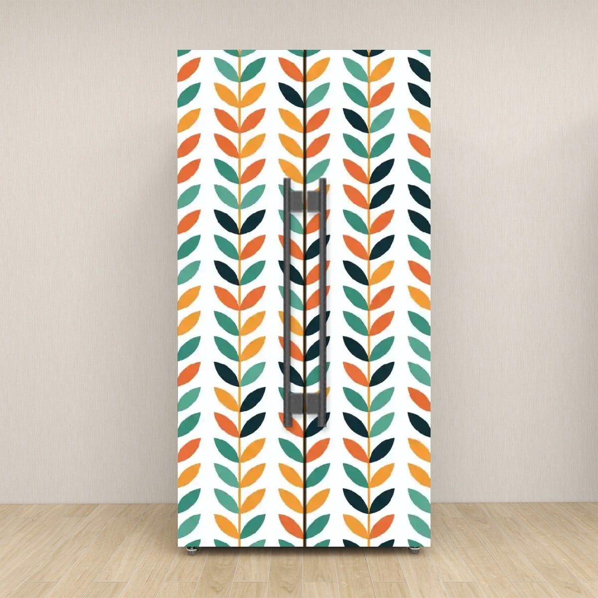 Kate McEnroe New York Scandinavian Danish Mid Century Modern Retro Floral Refrigerator WrapRefrigerator WrapshghZTuh8qH