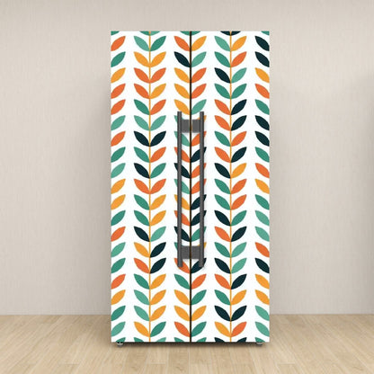 Kate McEnroe New York Scandinavian Danish Mid Century Modern Retro Floral Refrigerator WrapRefrigerator WrapshghZTuh8qH