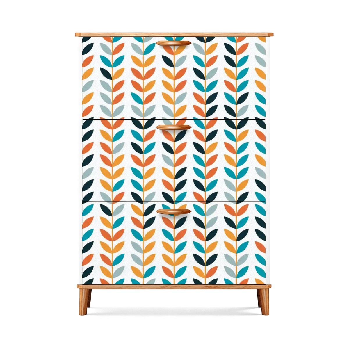 Kate McEnroe New York Scandinavian Danish Mid Century Modern Retro Floral Shoe CabinetShoe Storagep0vz9ooSB1