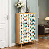Kate McEnroe New York Scandinavian Danish Mid Century Modern Retro Floral Shoe CabinetShoe Storagep0vz9ooSB1