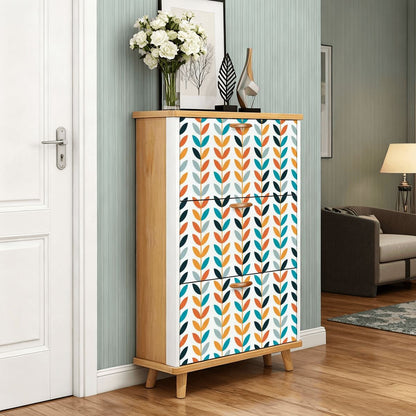 Kate McEnroe New York Scandinavian Danish Mid Century Modern Retro Floral Shoe CabinetShoe Storagep0vz9ooSB1