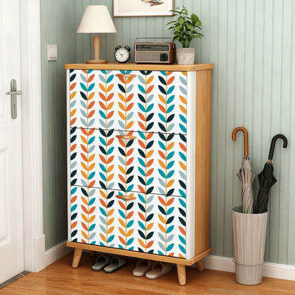 Kate McEnroe New York Scandinavian Danish Mid Century Modern Retro Floral Shoe CabinetShoe Storagep0vz9ooSB1