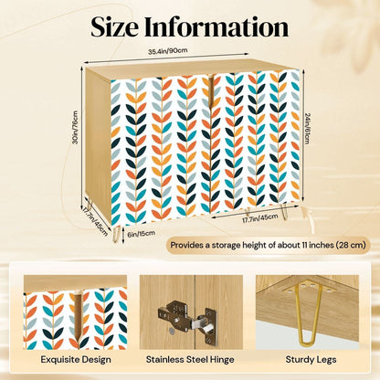 Kate McEnroe New York Scandinavian Danish Mid Century Modern Retro Floral Storage CabinetStorage Cabinetsklq0RSiJJ9