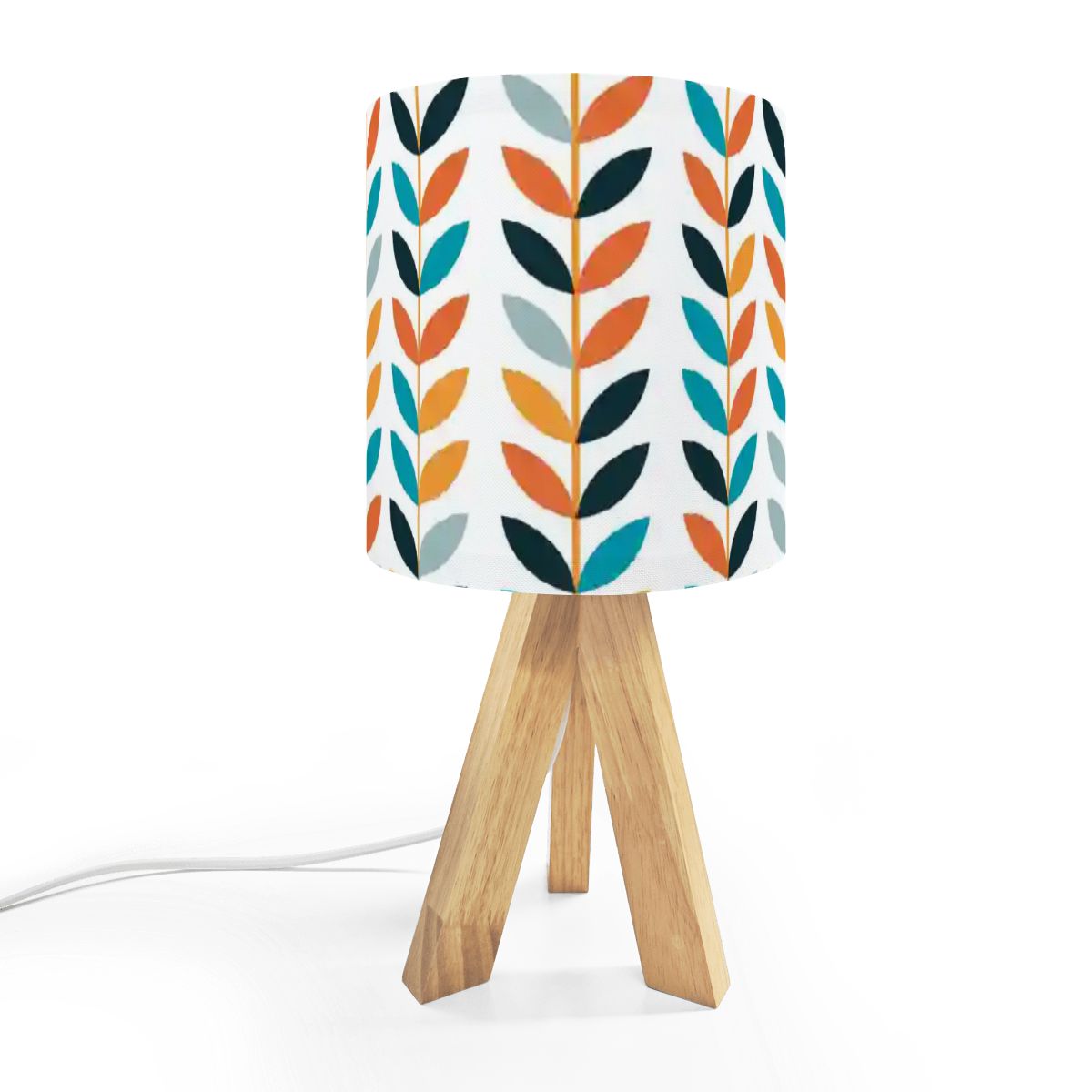 Kate McEnroe New York Scandinavian Danish Mid Century Modern Retro Floral Tripod Table LampTable LampsFbn0TmFdwC