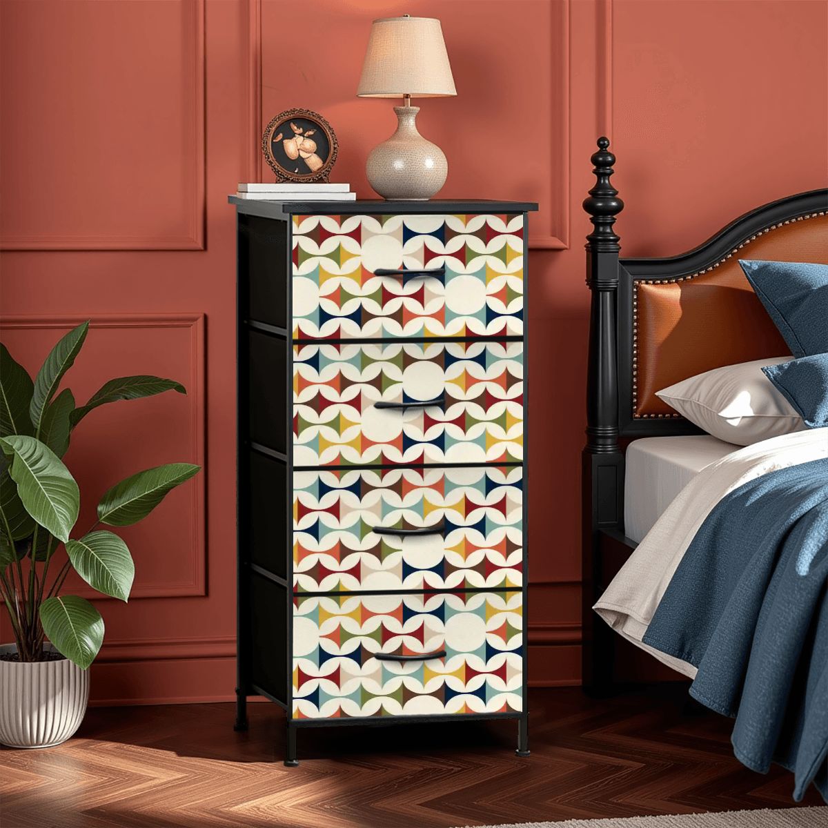 Kate McEnroe New York Scandinavian Danish Modern Dresser, Mid Century Geometric Retro Chest Drawer, MCM Pinwheel Storage CabinetDressersNOBEV4bLXh