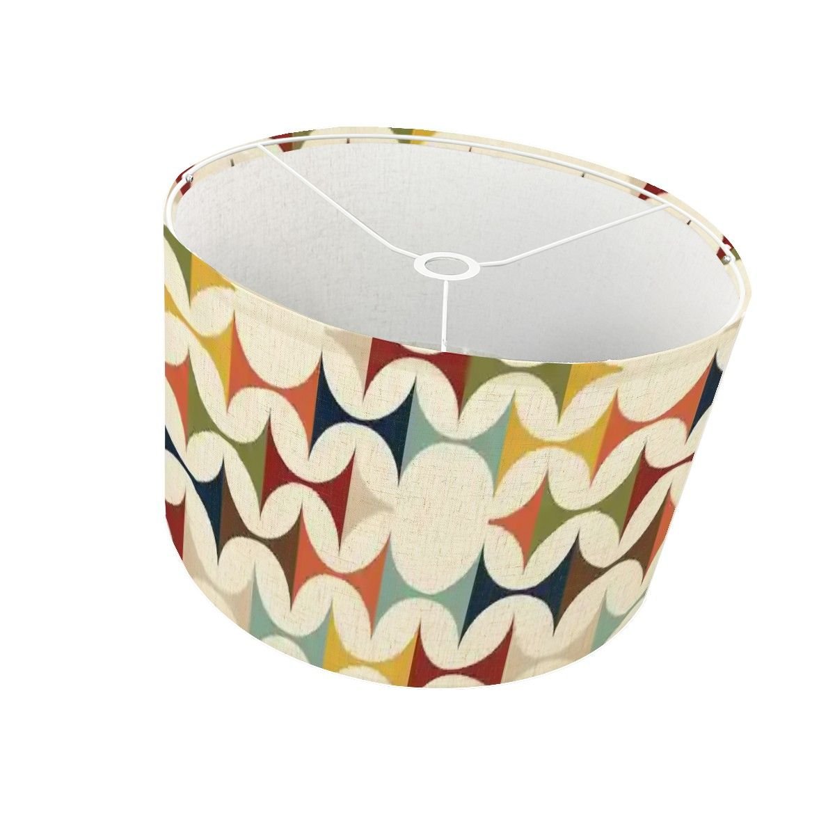 Kate McEnroe New York Scandinavian Danish Modern Drum Lampshade, Mid Century Geometric Light Cover, Retro Tripod Shade ReplacementLamp Shadesfu67s6CAPQ