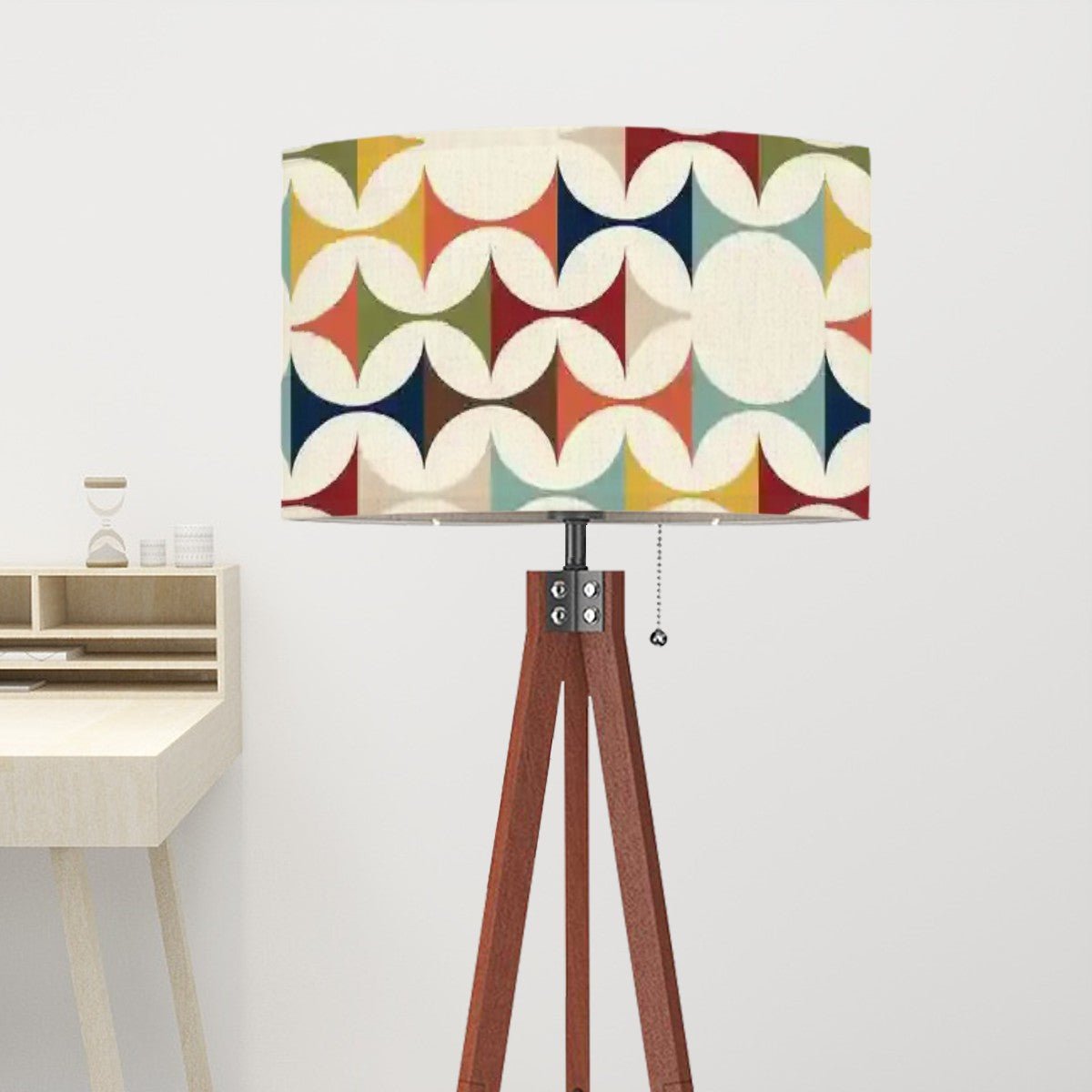 Kate McEnroe New York Scandinavian Danish Modern Drum Lampshade, Mid Century Geometric Light Cover, Retro Tripod Shade ReplacementLamp Shadesfu67s6CAPQ