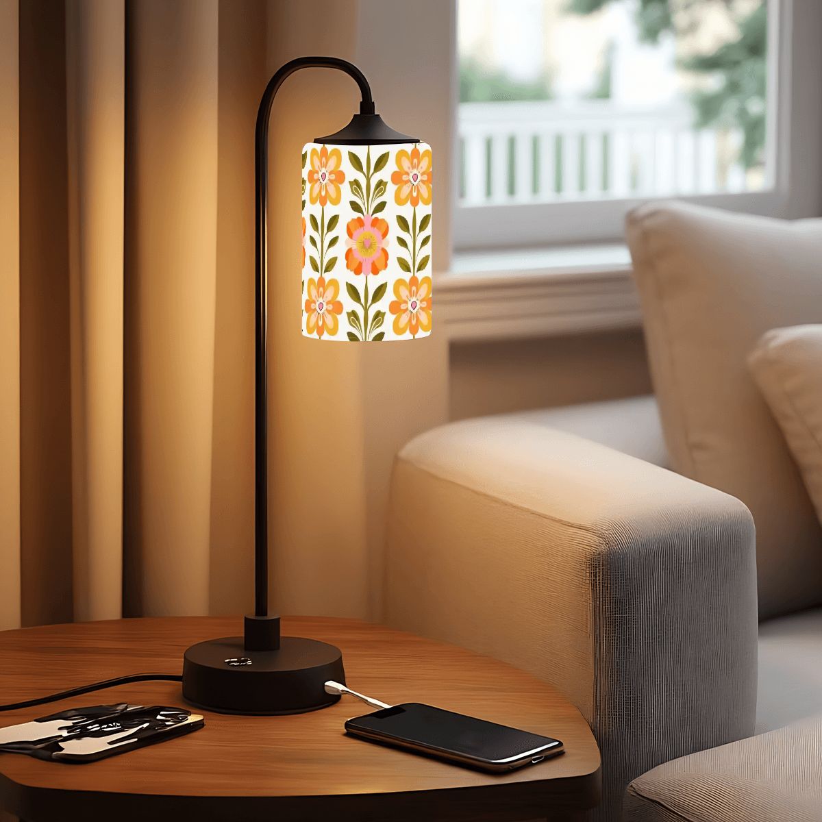 Kate McEnroe New York Scandinavian Danish Modern Floral Cylindrical Glass Lamp ShadeLamp Shades1jeJZaP9qq