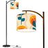 Kate McEnroe New York Scandinavian Danish Modern Floral Floor Lamp, Mid Century Modern Retro Arc Accent LightingFloor LampsRdkGk6G37p