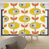 Kate McEnroe New York Scandinavian Danish Modern Floral Room Divider, Mid Century Mod Hanging PartitionRoom DividerszCDnilyiqa