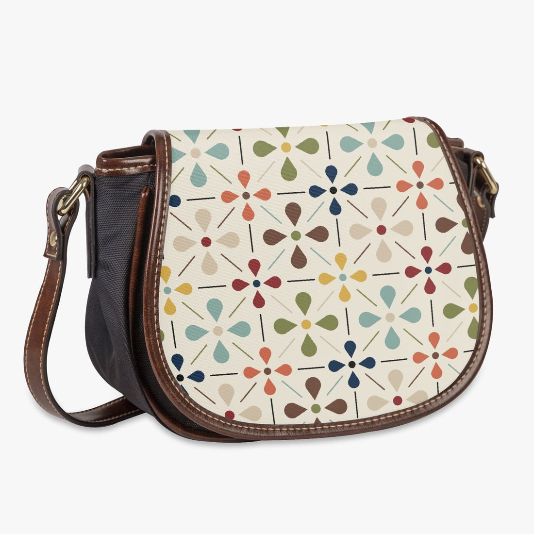 Kate McEnroe New York Scandinavian Danish Modern Floral Saddle Bag, Mid Century Modern Crossbody HandbagHandbags1od2la91_001