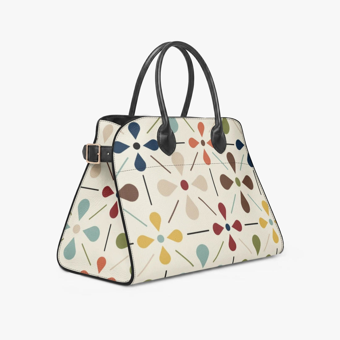 Kate McEnroe New York Scandinavian Danish Modern Floral Satchel Handbag, Retro MCM PurseHandbags3s6loekn_001