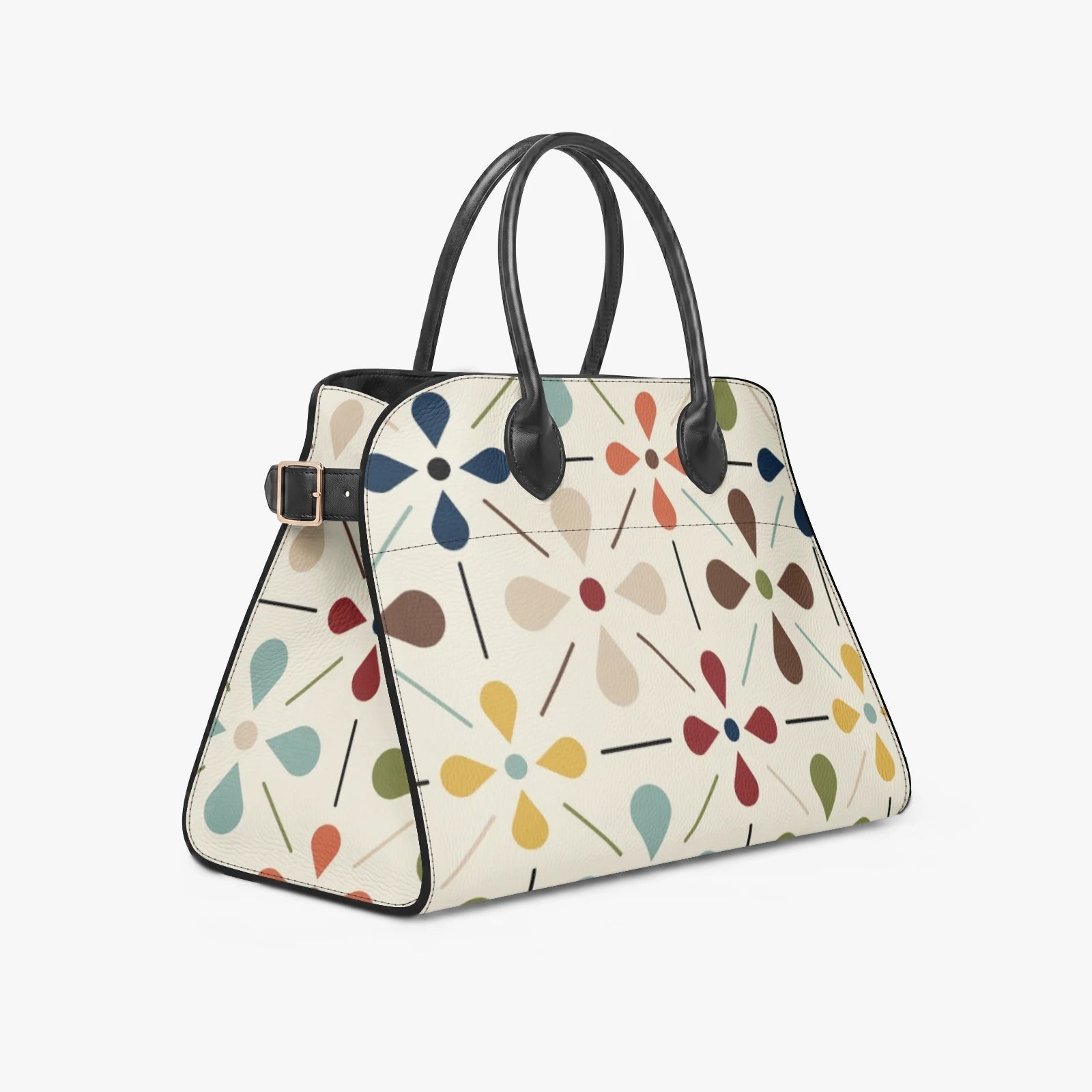 Kate McEnroe New York Scandinavian Danish Modern Floral Satchel Handbag, Retro MCM PurseHandbags3s6loekn_001