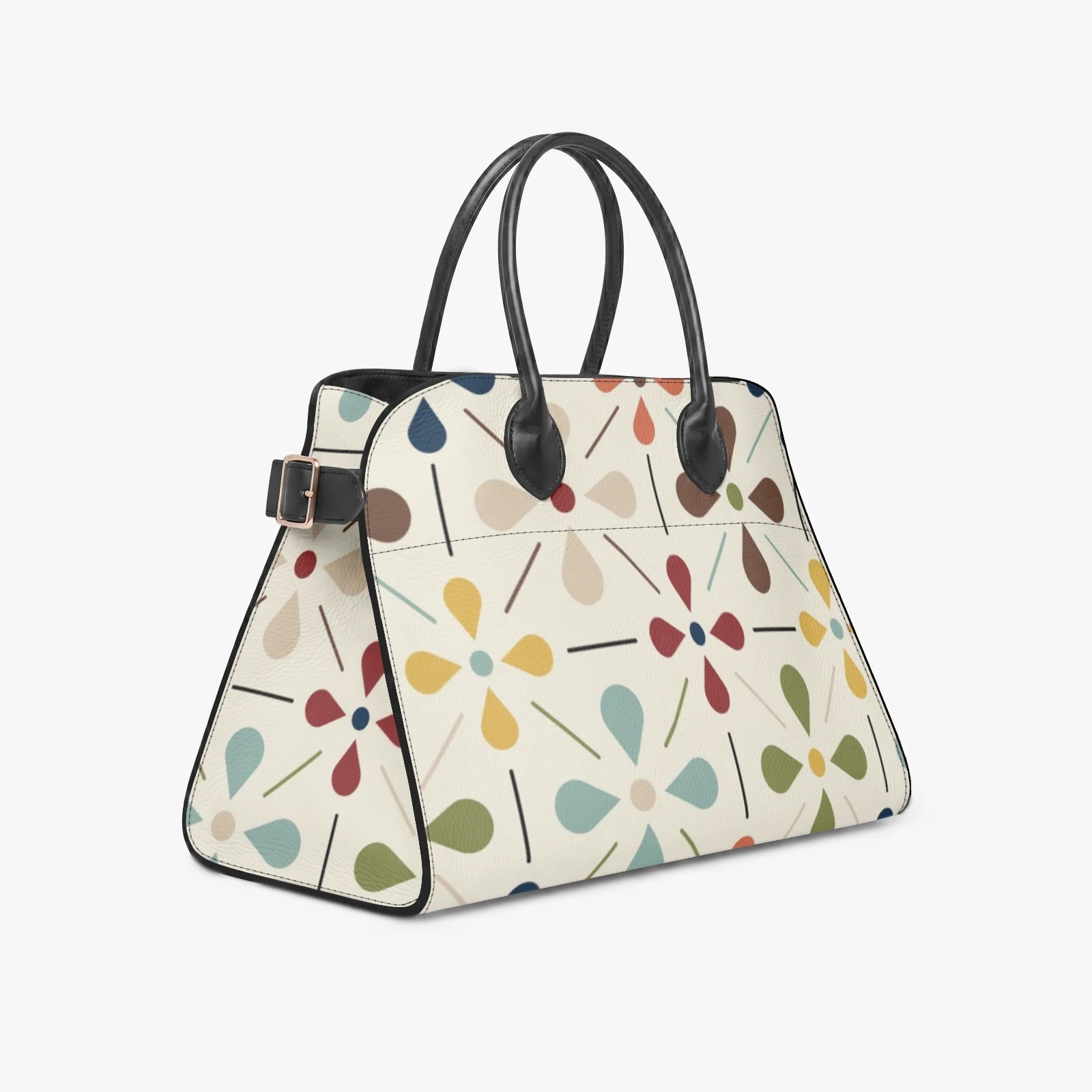 Kate McEnroe New York Scandinavian Danish Modern Floral Satchel Handbag, Retro MCM PurseHandbags3s6loekn_001