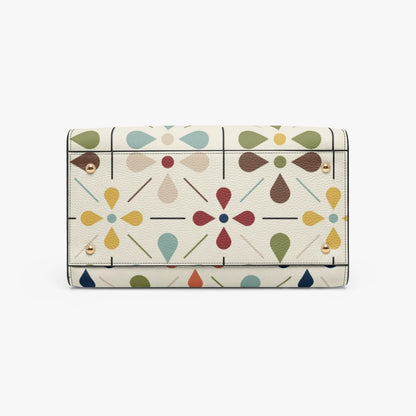 Kate McEnroe New York Scandinavian Danish Modern Floral Satchel Handbag, Retro MCM PurseHandbags3s6loekn_001
